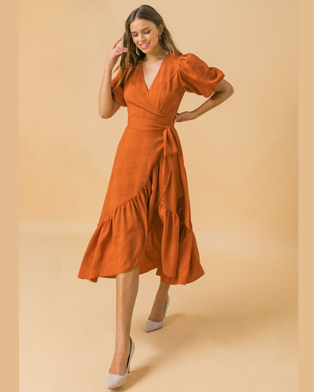 Molde -Vestido Transpassado com Babados